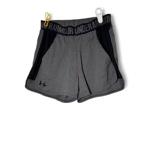 Women's Under Armour Black & Grey Loose Fit Athletic Shorts Size XS Sporty